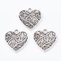 Zinc Alloy MOM Heart Charm Pendant for DIY Necklace Bracelet Jewelry Making view 2