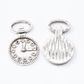 Zinc Alloy Clock Charm Pendant No.546816 for DIY Necklace Bracelet Jewelry Making view 2