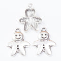 Zinc Alloy Gingerbread Man Charm Pendant for DIY Necklace Bracelet Jewelry Making view 3