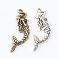 Zinc Alloy Mermaid Charm Pendant for DIY Necklace Bracelet Jewelry Making view 4