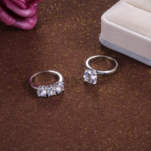 Classic Fashion Zircon Women's Ring Set Couple Wedding Diamond Ring Jewelry