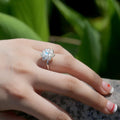 European American Korean Fresh Flower Zircon Ring Fashion Women's Floral Finger Jewelry view 3