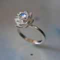 European American Korean Fresh Flower Zircon Ring Fashion Women's Floral Finger Jewelry view 1
