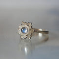 European American Korean Fresh Flower Zircon Ring Fashion Women's Floral Finger Jewelry view 2
