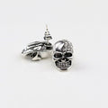 Luxury Rhinestone Skull Head Alloy Stud Earrings For Women Men Halloween Punk Fashion Earrings view 4