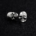 Luxury Rhinestone Skull Head Alloy Stud Earrings For Women Men Halloween Punk Fashion Earrings view 3