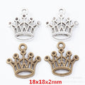Zinc Alloy Crown Charm Pendant No.695269 for DIY Necklace Bracelet Jewelry Making view 1
