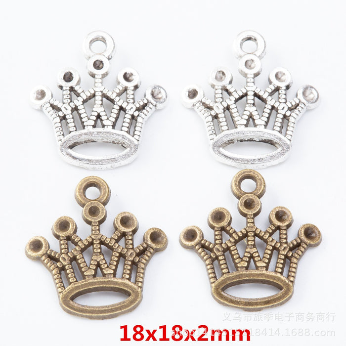 Zinc Alloy Crown Charm Pendant No.695269 for DIY Necklace Bracelet Jewelry Making