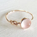 Fashion Pink Faux Moonstone Women's Index Finger Ring, Trendy Street Style Jewelry Accessory view 1