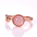 Fashion Pink Faux Moonstone Women's Index Finger Ring, Trendy Street Style Jewelry Accessory view 2