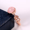 Fashion Pink Faux Moonstone Women's Index Finger Ring, Trendy Street Style Jewelry Accessory view 4