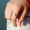 Fashion Pink Faux Moonstone Women's Index Finger Ring, Trendy Street Style Jewelry Accessory view 3