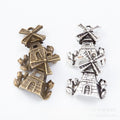 Zinc Alloy Windmill House Charm Pendant for DIY Necklace Bracelet Jewelry Making view 1