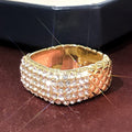 European Fashion Two Tone Cluster Set Zircon Ring, Personalized Jewelry view 3