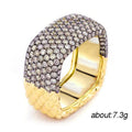 European Fashion Two Tone Cluster Set Zircon Ring, Personalized Jewelry view 5