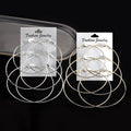 Vintage Punk Oversized Alloy Hoop Earrings Set Multi Size Round Circle Nightclub Fashion Earrings view 2
