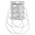 Vintage Punk Oversized Alloy Hoop Earrings Set Multi Size Round Circle Nightclub Fashion Earrings view 5