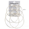 Vintage Punk Oversized Alloy Hoop Earrings Set Multi Size Round Circle Nightclub Fashion Earrings view 4