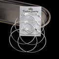 Vintage Punk Oversized Alloy Hoop Earrings Set Multi Size Round Circle Nightclub Fashion Earrings view 3