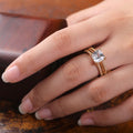 European Fashion Square Zircon Women's Wedding Ring, Jewelry Accessory view 3