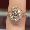 Rose Gold Queen Charm Ring For Women With Round Zircon Engagement Fashion Jewelry view 5