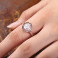 Rose Gold Queen Charm Ring For Women With Round Zircon Engagement Fashion Jewelry view 4