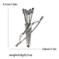 Alloy Rhinestone Bow And Arrow Brooch Pin For Suits view 6