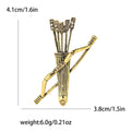 Alloy Rhinestone Bow And Arrow Brooch Pin For Suits view 4