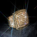 Oversized Luxury Hip Hop Rhinestone Ring For Men, High End Street Fashion Jewelry view 3