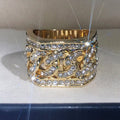 Bold Hip Hop Rhinestone Ring For Men, Street Style Fashion Jewelry For view 2