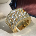 Bold Hip Hop Rhinestone Ring For Men, Street Style Fashion Jewelry For view 3