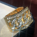 Bold Hip Hop Rhinestone Ring For Men, Street Style Fashion Jewelry For view 4
