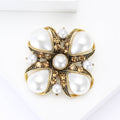 Vintage Alloy Pearl Baroque Brooch Pin For Women's Apparel view 3