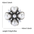 Vintage Alloy Pearl Baroque Brooch Pin For Women's Apparel view 6