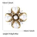 Vintage Alloy Pearl Baroque Brooch Pin For Women's Apparel view 4