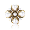 Vintage Alloy Pearl Baroque Brooch Pin For Women's Apparel view 5