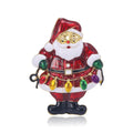 Enamel Alloy Santa Claus Brooch Pin For Festive Apparel Decoration view 5
