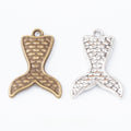 Zinc Alloy Whale Tail Charm Pendant No.796903 for DIY Necklace Bracelet Jewelry Making view 1
