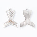 Zinc Alloy Whale Tail Charm Pendant No.796903 for DIY Necklace Bracelet Jewelry Making view 3