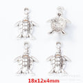 Antique Silver Zinc Alloy Turtle Charm Pendant No.756283 for DIY Necklace Bracelet Jewelry Making view 1