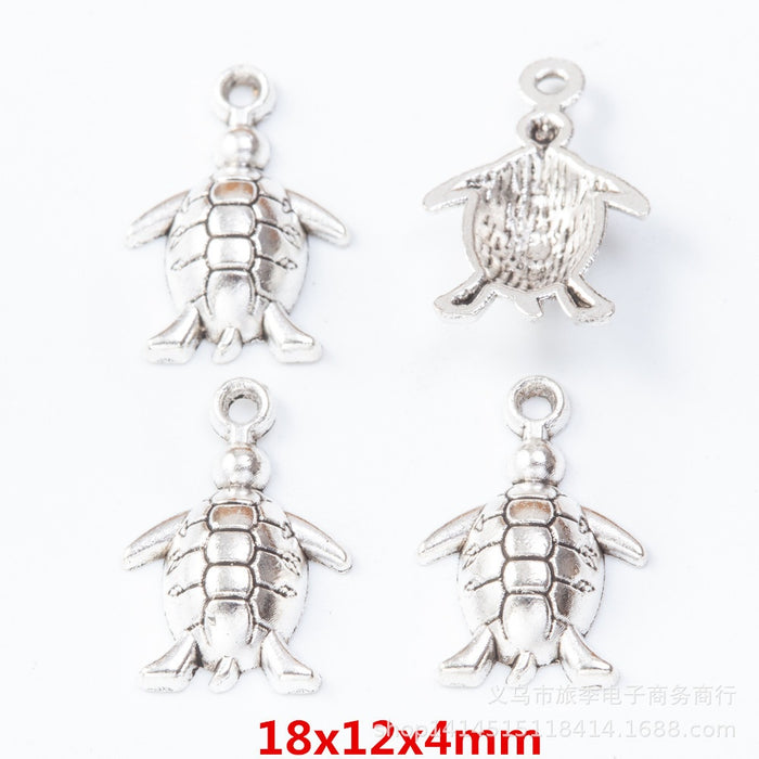 Antique Silver Zinc Alloy Turtle Charm Pendant No.756283 for DIY Necklace Bracelet Jewelry Making