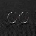 Korean Minimalist Alloy Round Hoop Studs Punk Rock Nightclub Fashion Couple Elegant Earrings view 2