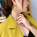Alloy Chinese Style Carved Vintage Fan Ruyi Tassel Drop Earrings for Women view 2