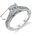 Vintage Luxury Hollow Faux Diamond Ring For Women, Copper Real Gold Plated Jewelry view 5