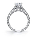 Vintage Luxury Hollow Faux Diamond Ring For Women, Copper Real Gold Plated Jewelry view 3