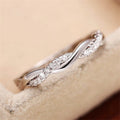 European Minimalist Twisted Copper Ring With Micro Pave Zircon, Women's Index And Midi Ring view 3