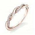 European Minimalist Twisted Copper Ring With Micro Pave Zircon, Women's Index And Midi Ring view 7