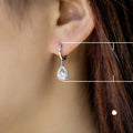 Simple Angel Tear Micro Pave Full Zircon Water Drop Huggie Earrings Fashion Jewelry view 5