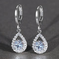 Simple Angel Tear Micro Pave Full Zircon Water Drop Huggie Earrings Fashion Jewelry view 2