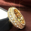 Creative Elegant Alloy Gold Color Full Zircon Round Ring European American Fashion Jewelry view 4